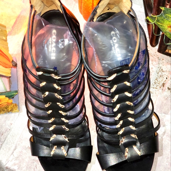 Coach Josey Gladiator sandal heels sz 8 - Picture 6 of 8